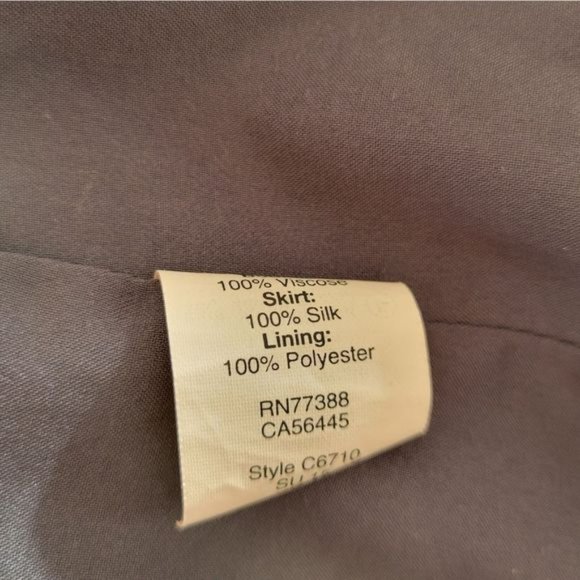 Madewell Lakeshore Silk Sleeveless Midi Dress Gray Size 4. - Picture 9 of 9